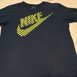 Nike Men's Checkered Logo Navy Tee